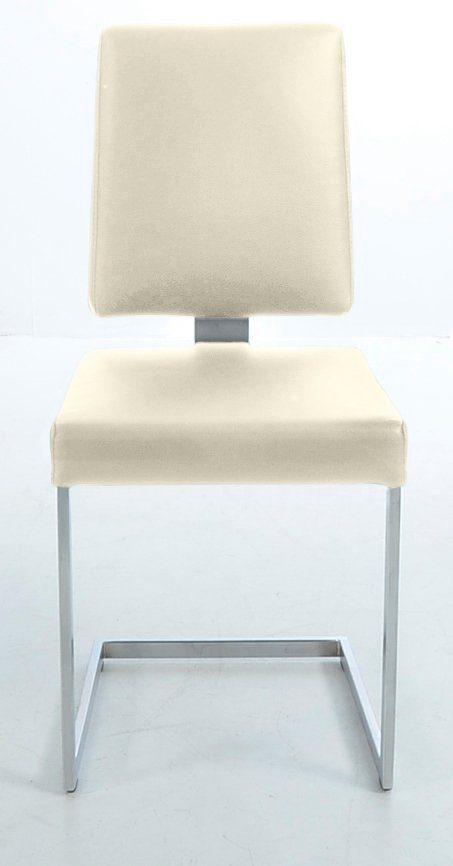 K+W Komfort & Wohnen Freischwinger, stabiles Hochkantgestell, in Leder oder Microfaser