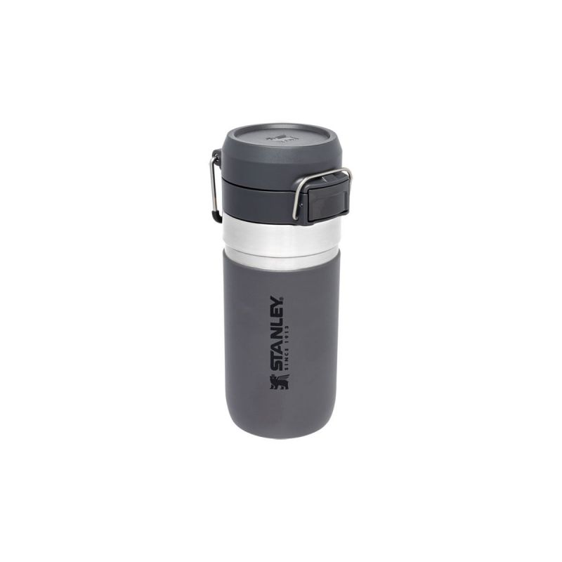 Stanley Thermoflasche, Go Quick Flip Wasserflasche 16oz \/ 470ml Charcoal