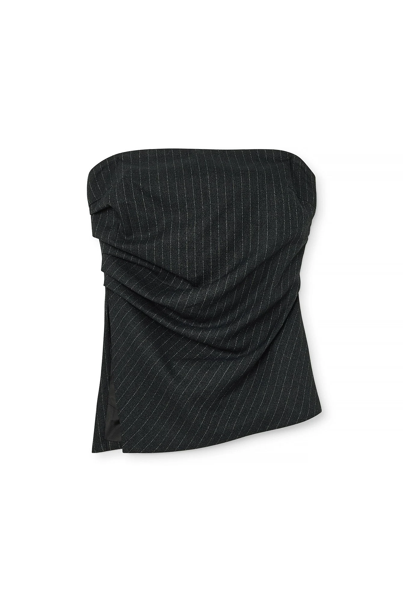 Gestreiftes Anzug-Bandeau-Oberteil