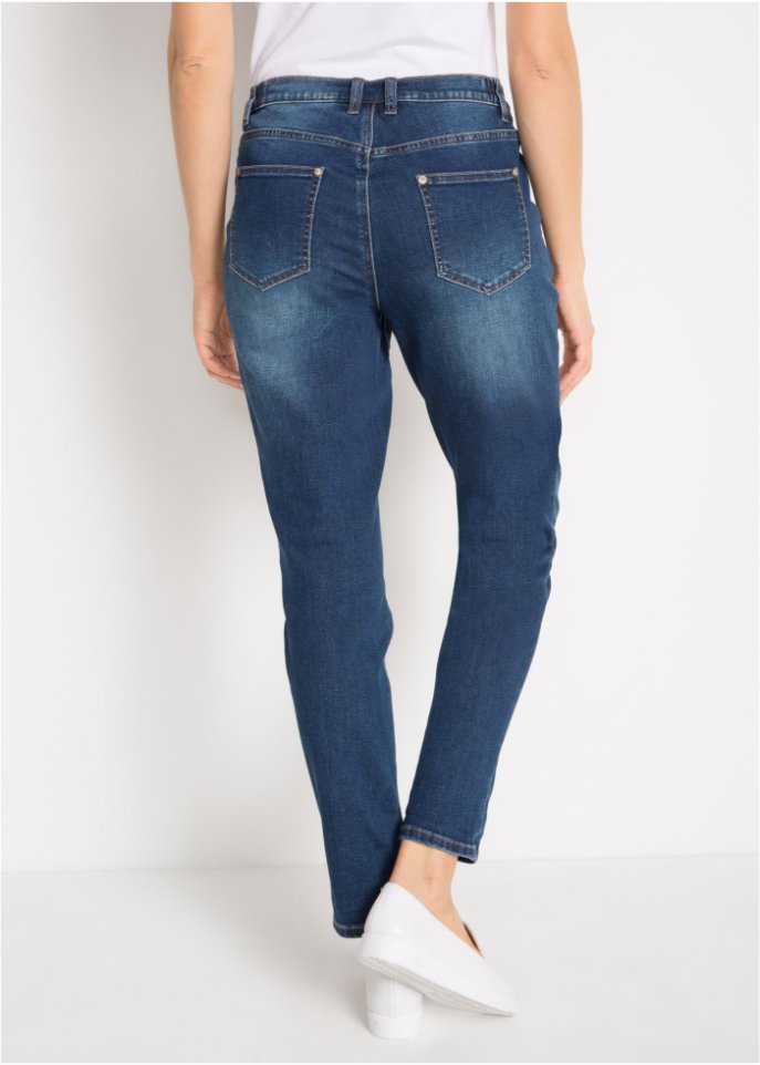 Stretch-Boyfriend-Jeans mit Bequembund