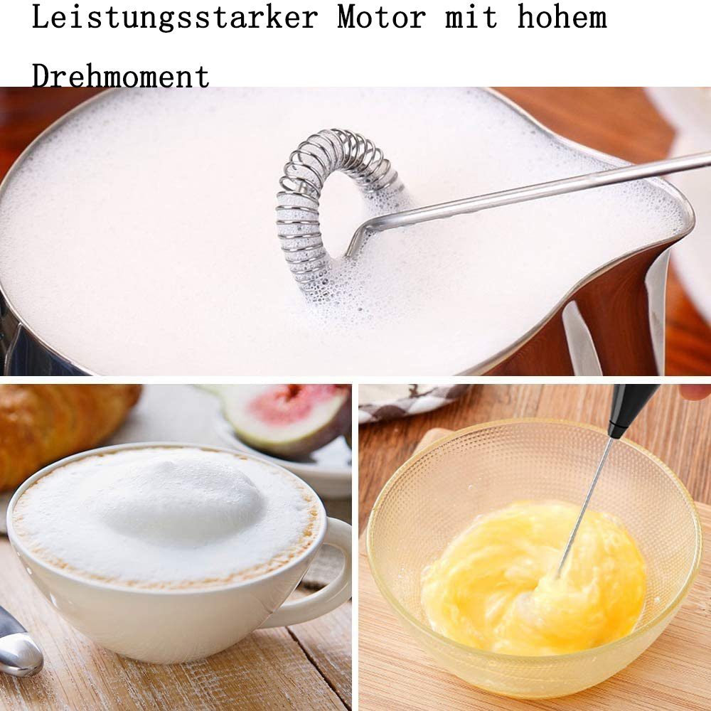 GelldG Milchaufschäumer Milchaufschäumer, tragbarer Getränkemixer, Handmaschine