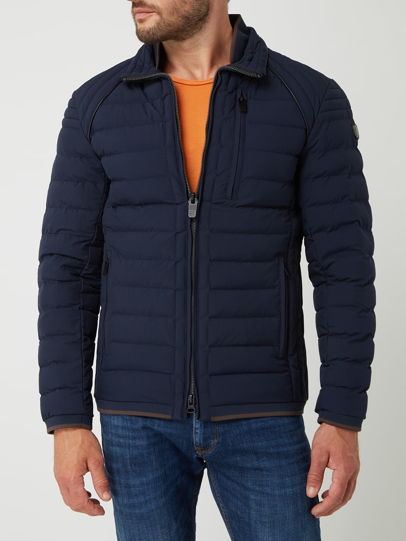 Steppjacke mit Stehkragen Modell 'MOL' in marineblau