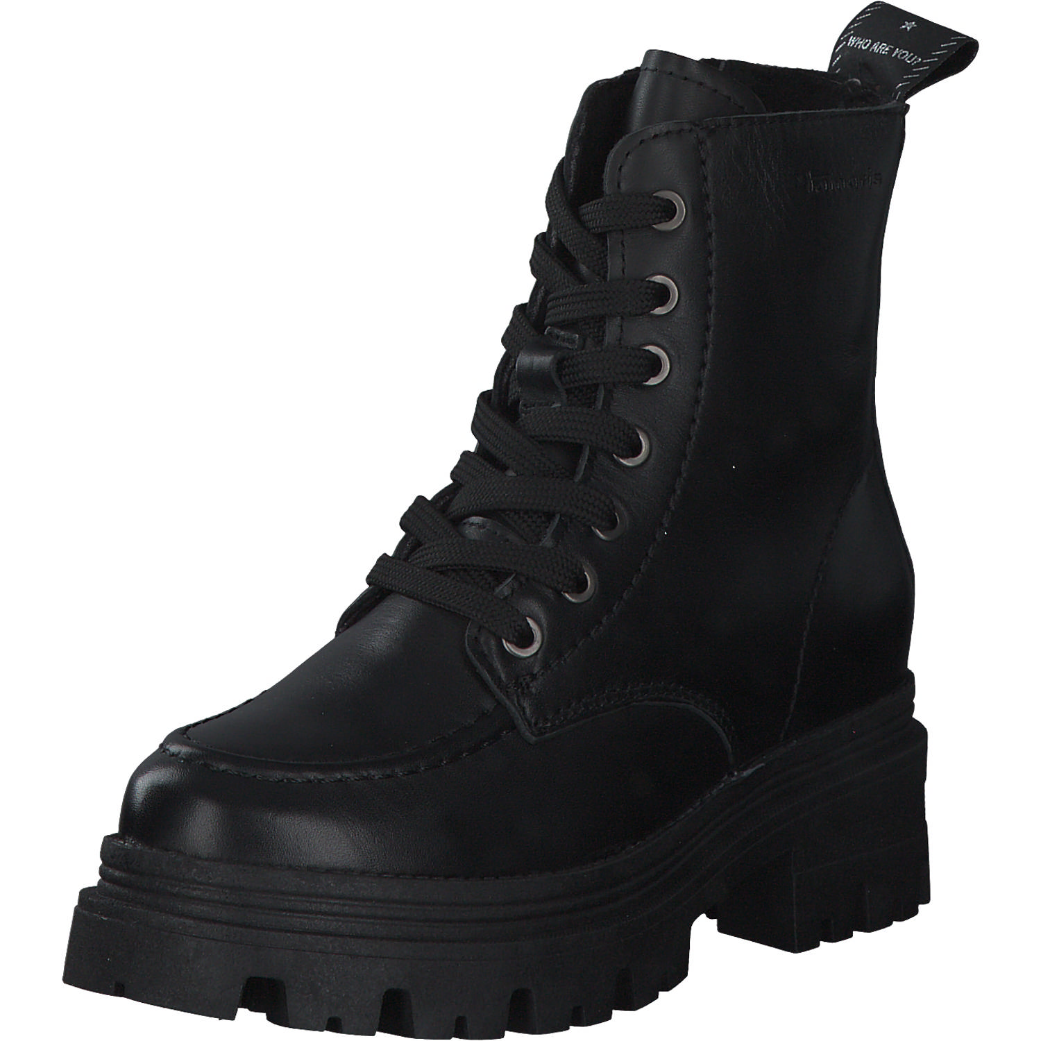 Tamaris 25240, Schnürstiefeletten, Damen, BLACK LEATHER