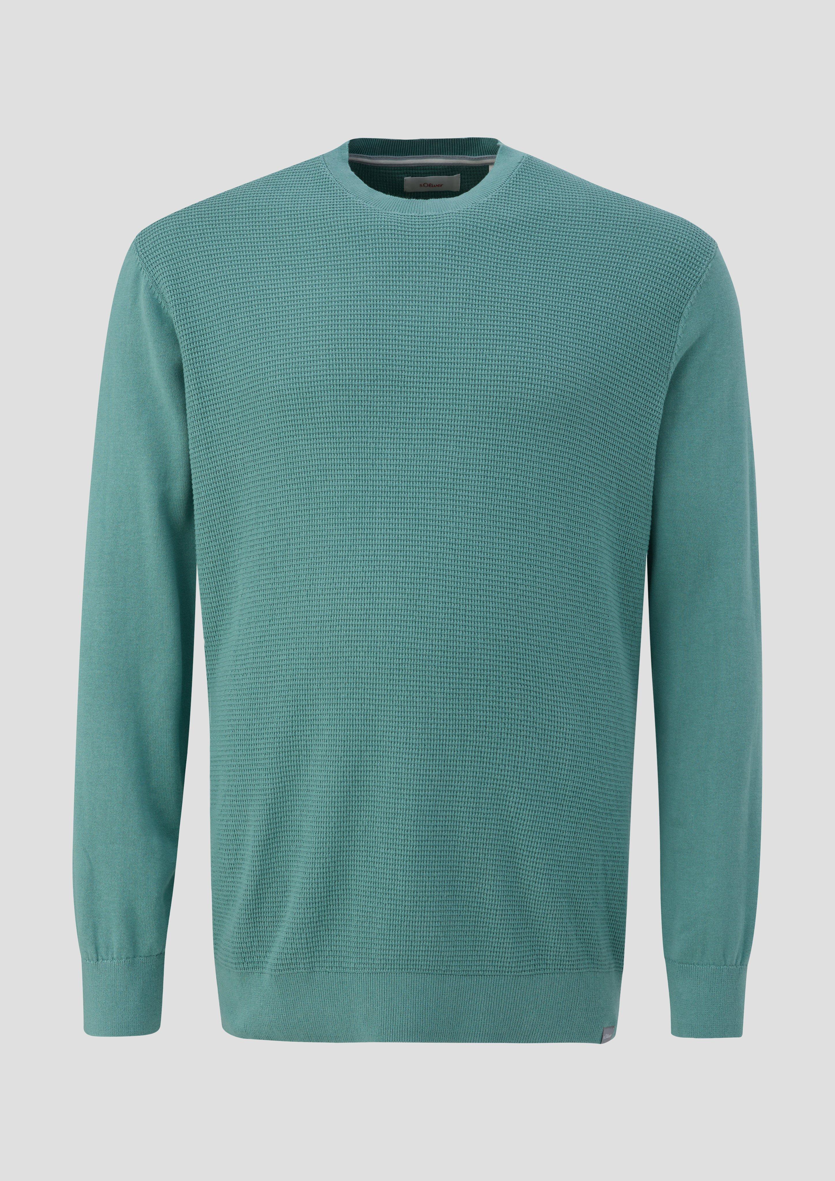 Strickpullover mit Waffelpiqué-Muster  2143412-6557