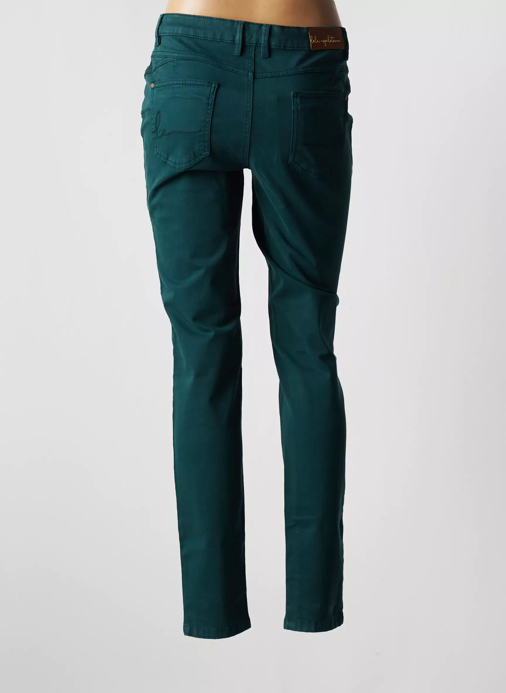 Lola Espeleta Pantalons Slim Femme couleur vert