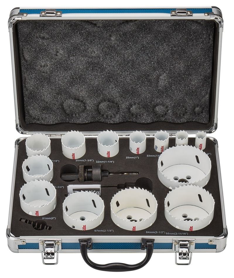 Set carotă Makita Accessories D-47307 cu 16 piese pentru lemn/metal