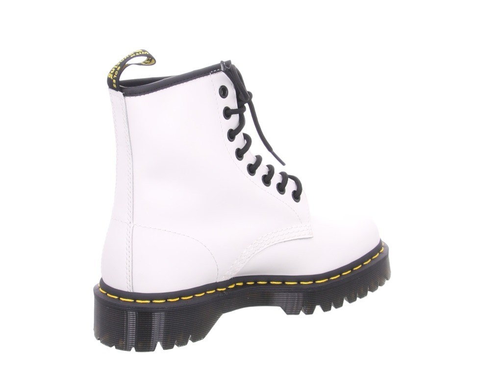 DR. MARTENS Stiefeletten weiss 8 loch plateau