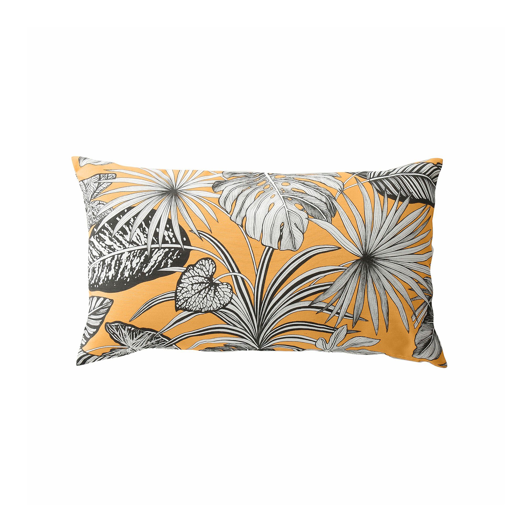 Housse de coussin imprimé tropical