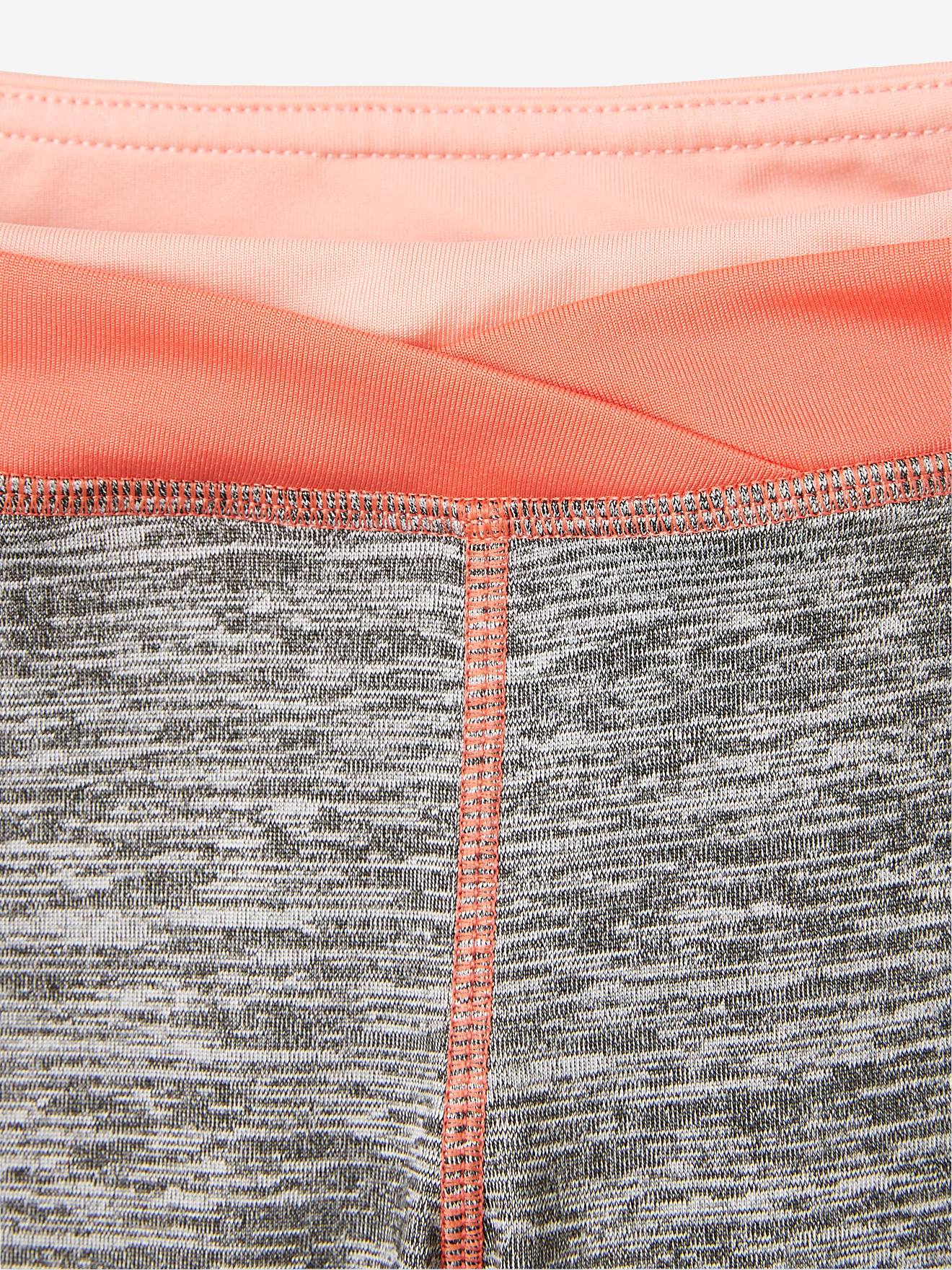 Legging corsaire sport fille gris chiné