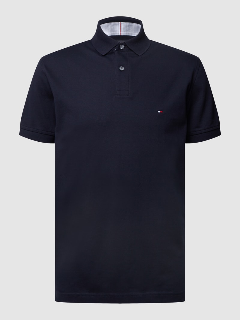 Regular Fit Poloshirt aus Piqué in marineblau