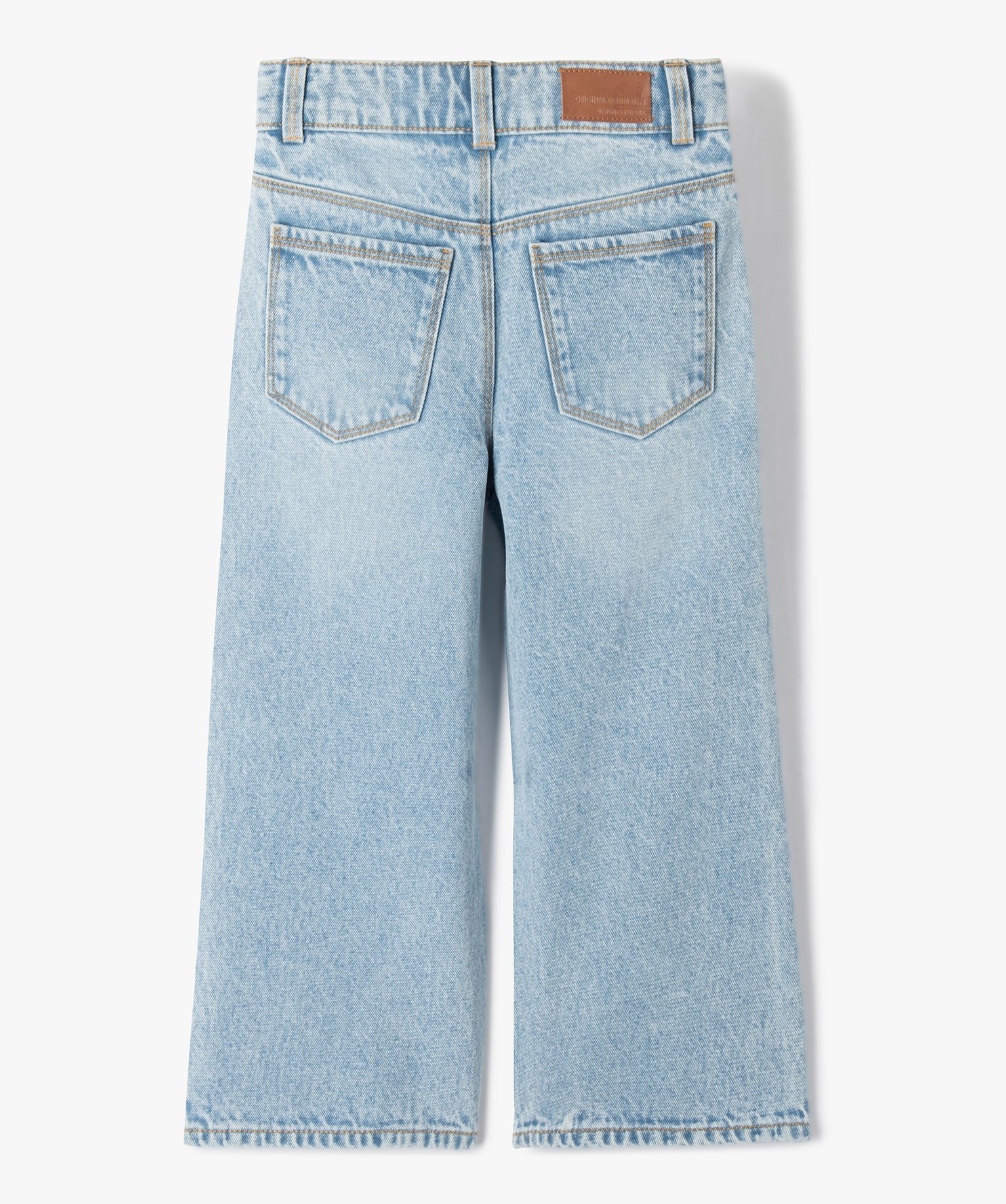 Jean fille coupe large bleach | GEMO
