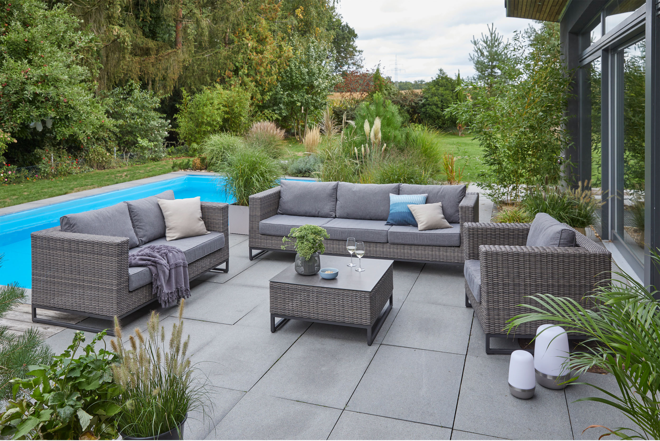 OUTDOORGartenlounge 3- Sitzer