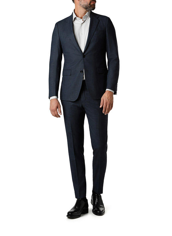 Strellson, Anzug Alzer-Kynd, Slim Fit, Mikrofaser, navy meliert