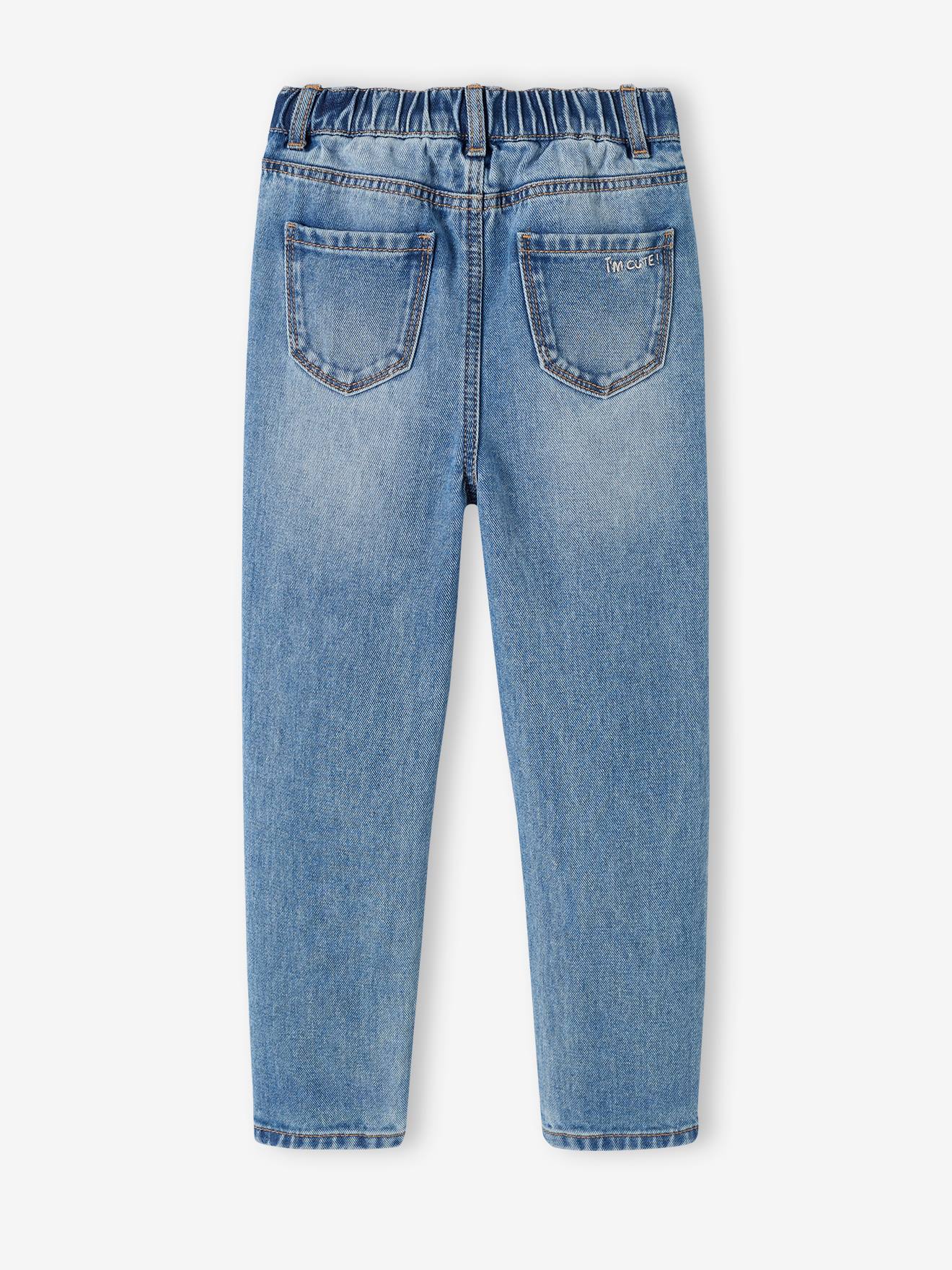 Jean Mom fit MorphologiK fille tour de hanches FIN stone