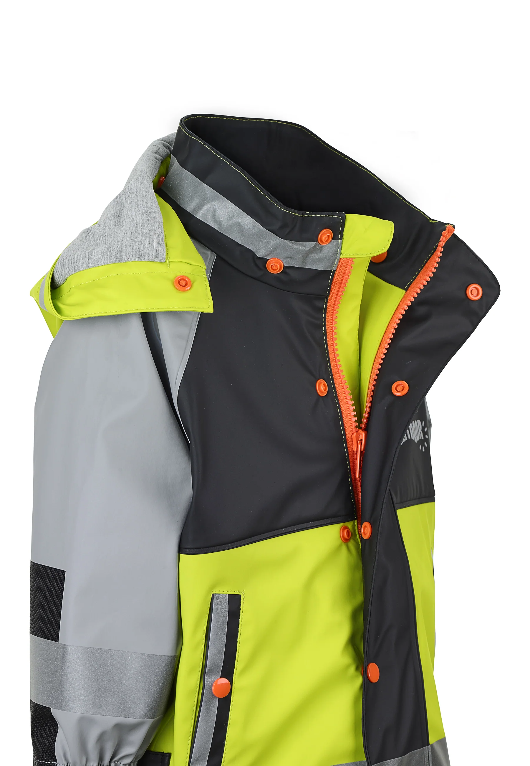 Funktions-Regenjacke mit Reflektoren, wasserdicht