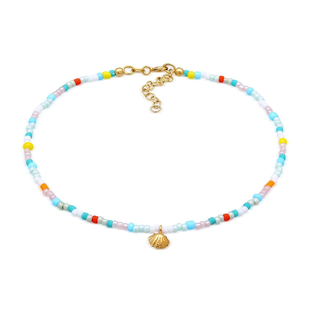 Elli Elli Bracelet de Cheville Femmes bracelet de cheville verre boules multicolores é Bijoux