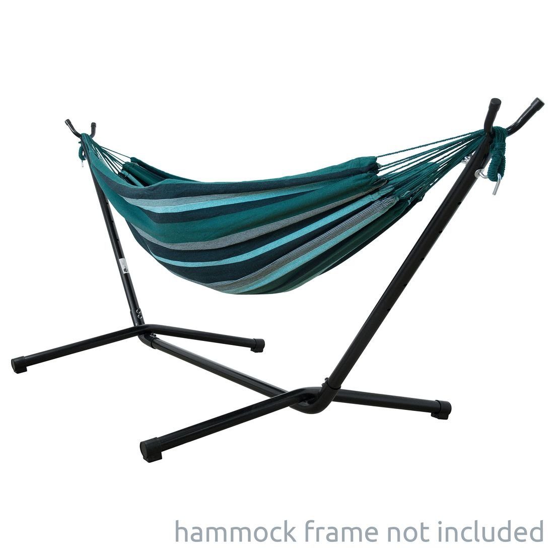 yourGEAR Hängematte yourGEAR Maui Smaragd - Hängematte 200 x 120 cm 240 kg Baumwolle Tuchhängematte Packtasche