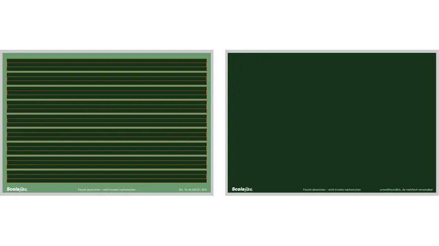 BRUNNEN Scolaflex Schülertafel Lineatur 1 - Rückseite blanko