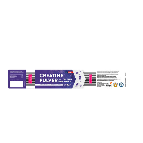 Creatinpulver, Waldbeere, 3er Set (3 x 200 g = 600 g)