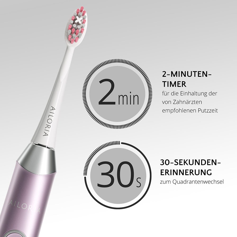 Ailoria Shine Bright Set Schallzahnbürste Rose