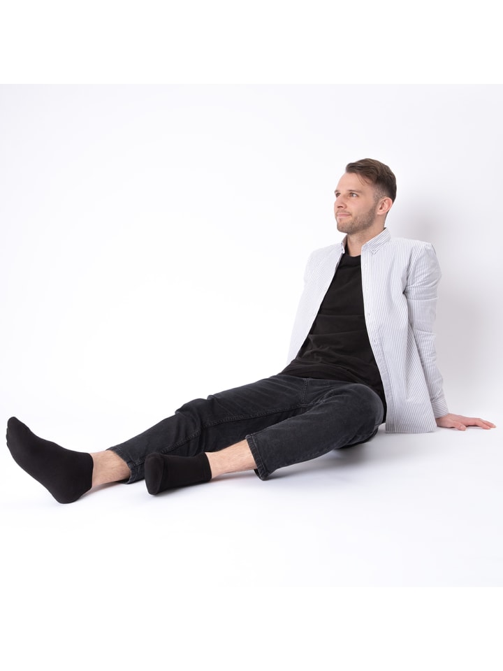 Occulto 10er Pack 100% Baumwolle Sneaker Socken Ingmar in Schwarz günstig kaufen