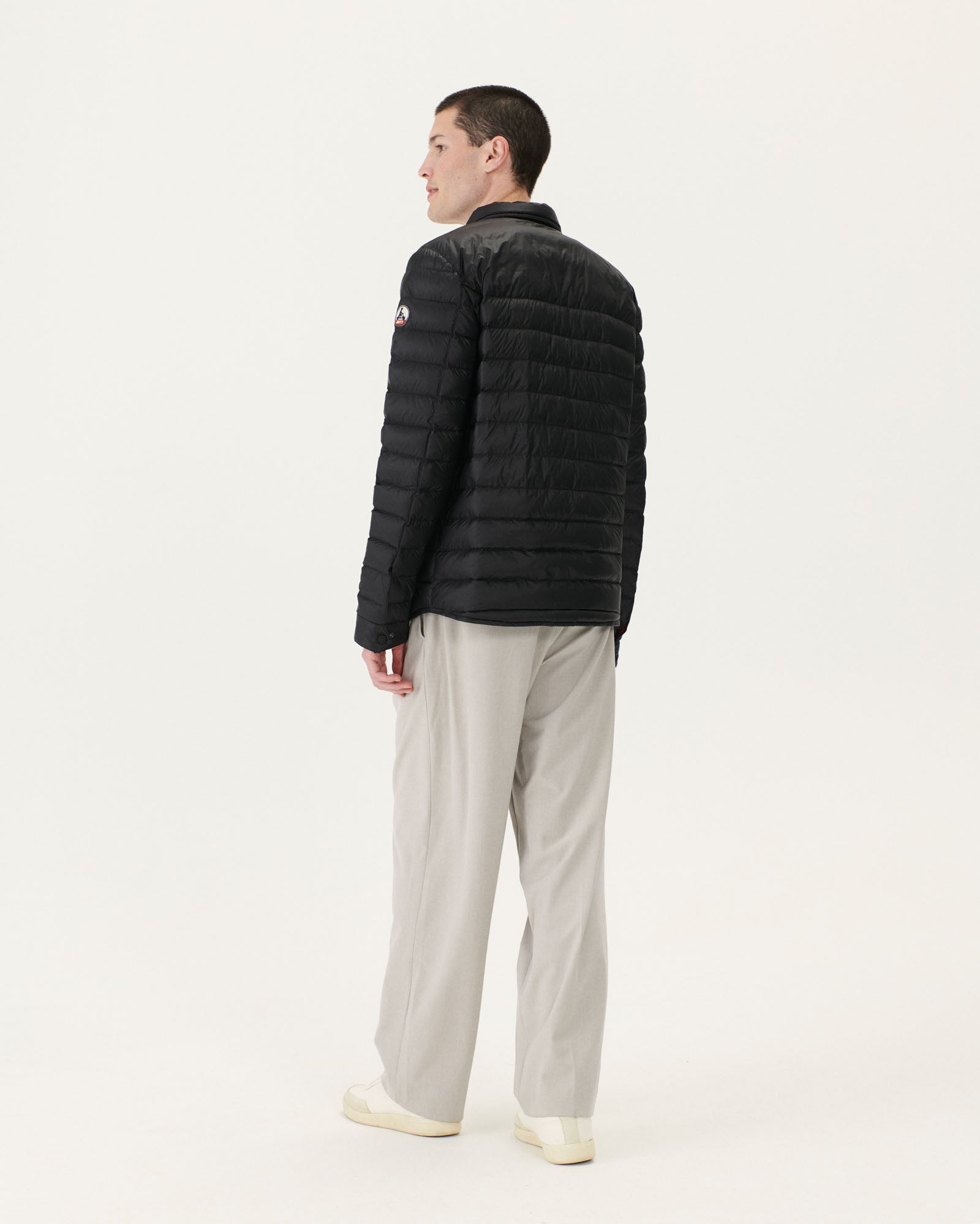 Doudoune légère col chemise Noir Cris