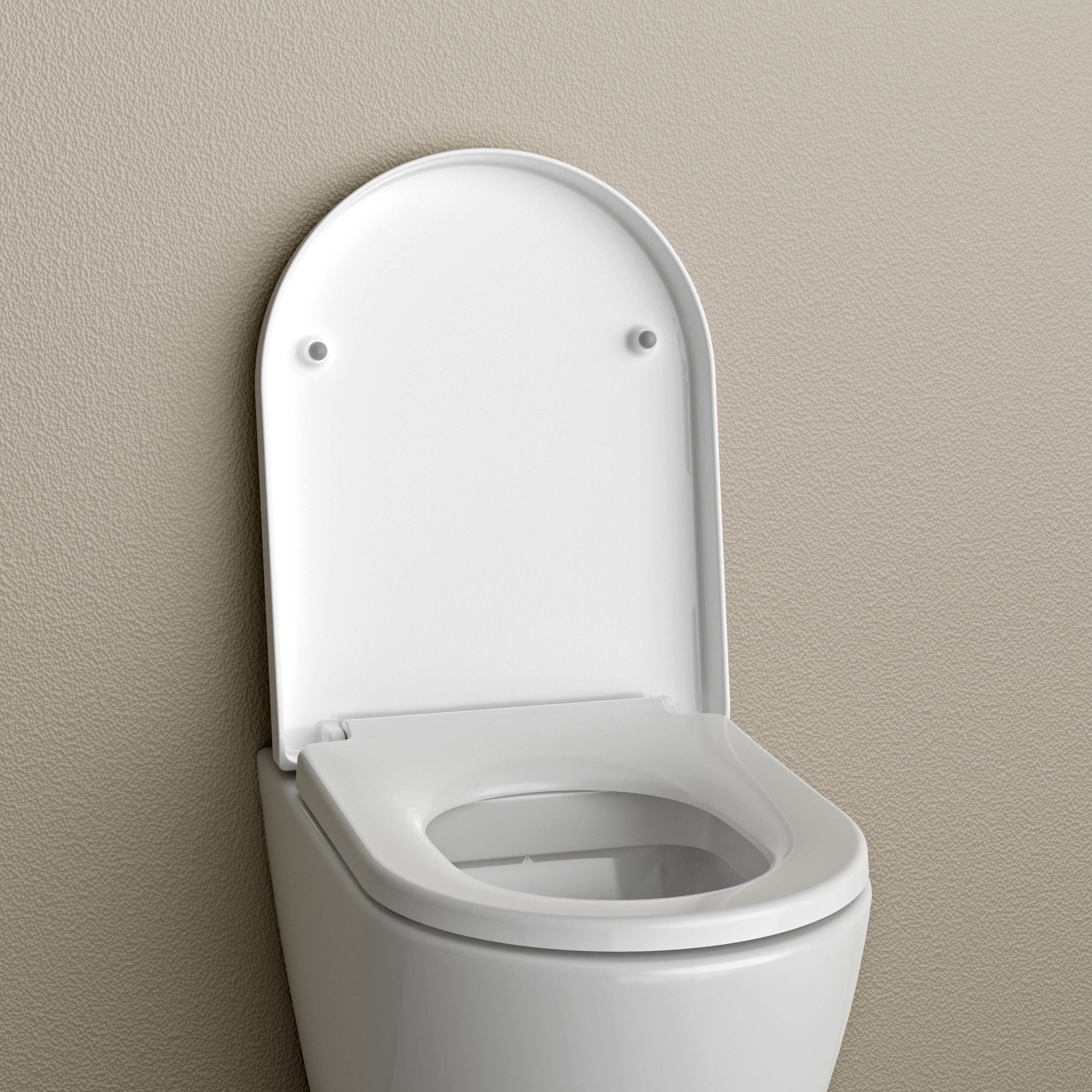 Bernstein WC-Sitz U1002, mit Absenkautomatik, D-Form, aus Duraplast