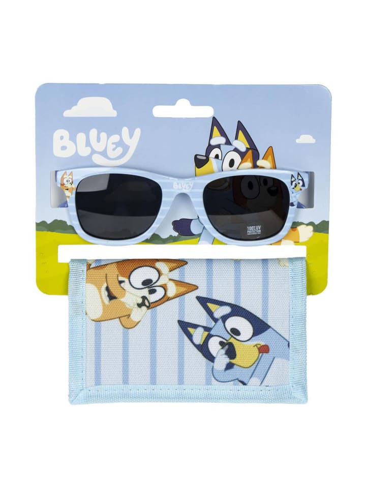 Bluey 2 tlg. Set: Sonnenbrille mit Portemonnaie in Hell-Blau günstig kaufen onesize