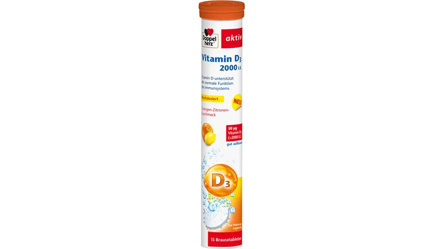 Doppelherz Vitamin D3 2000 I.E. 15 Brausetabletten