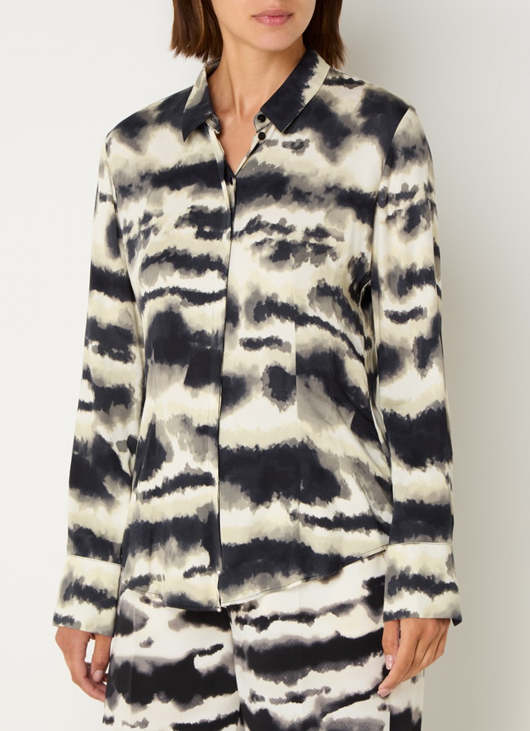 Taifun Blouse with tie-dye design