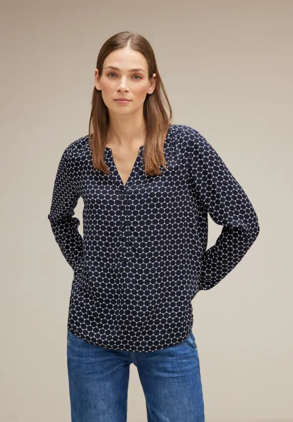 Street One Punktebluse mit Turn-Up Arm