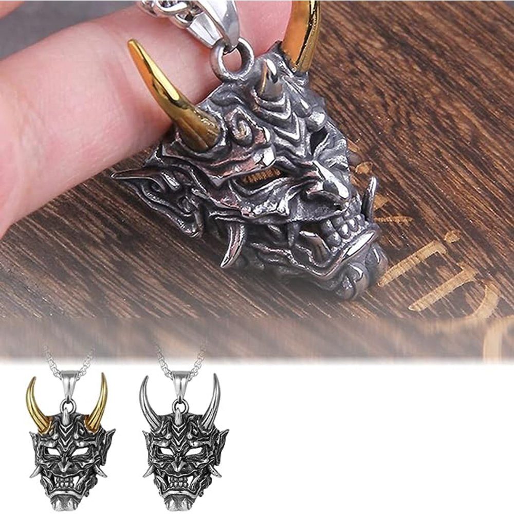 GelldG Anhänger Schmuck, Teufel Maske, Totenkopf, Schädel, Modeschmuck, Anhänger