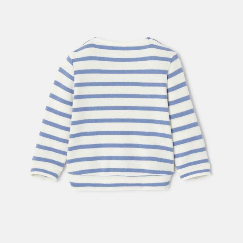 Pull marinière molleton léger bleu mixte Absorba