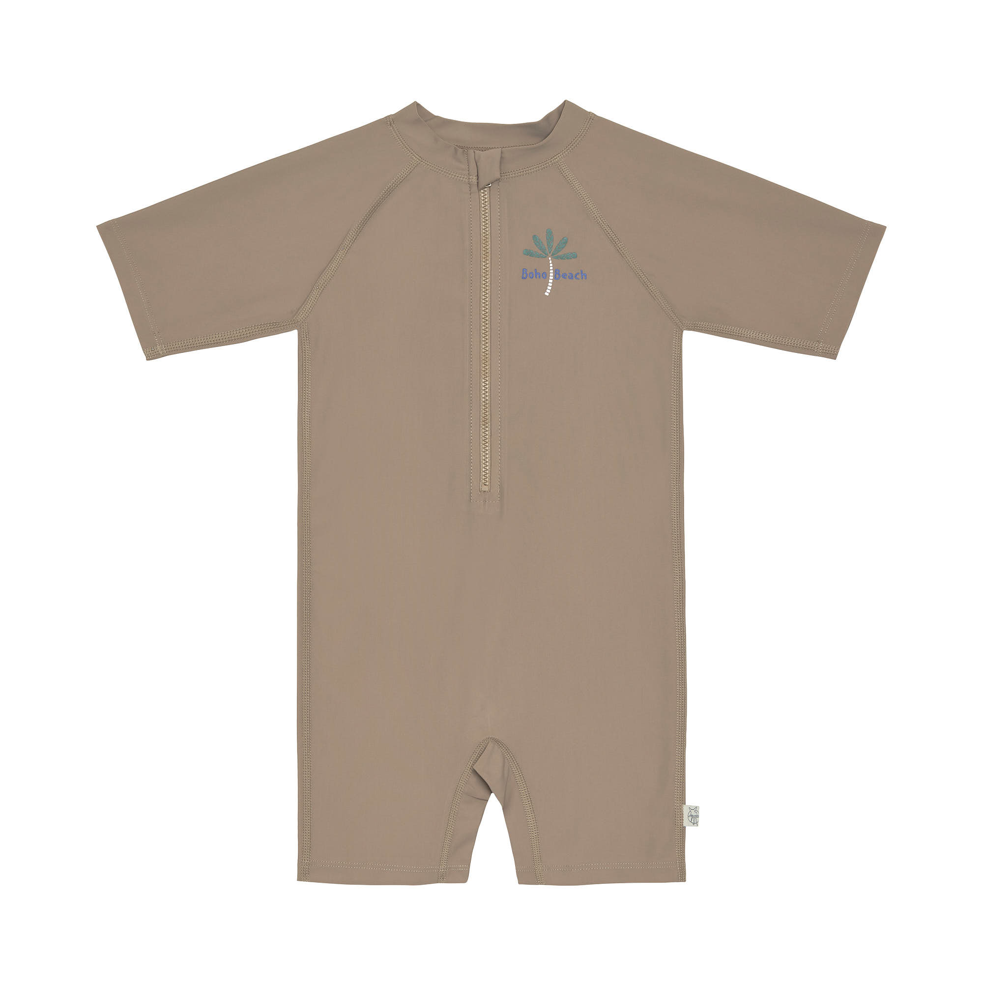 Schwimmanzug Kinder Kurzarm (UV Schutz), Braun