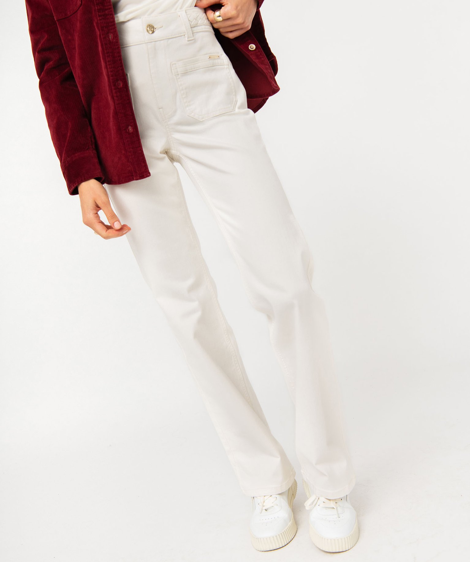 Jean large avec ceinture fantaisie femme - LuluCastagnette camel | GEMO