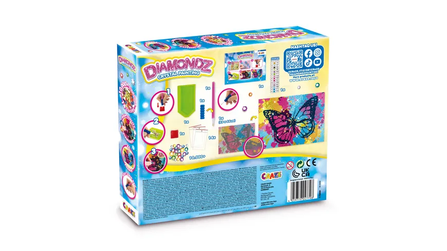 CRAZE DIAMONDZ CRSYTAL PAINTING Picture Set Schmetterling