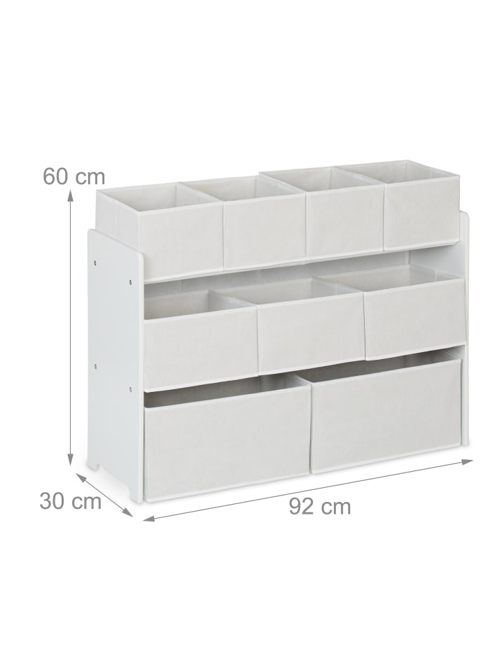 relaxdays Kinderregal in Weiß - (B)92 x (H)60 x (T)30 cm günstig kaufen onesize