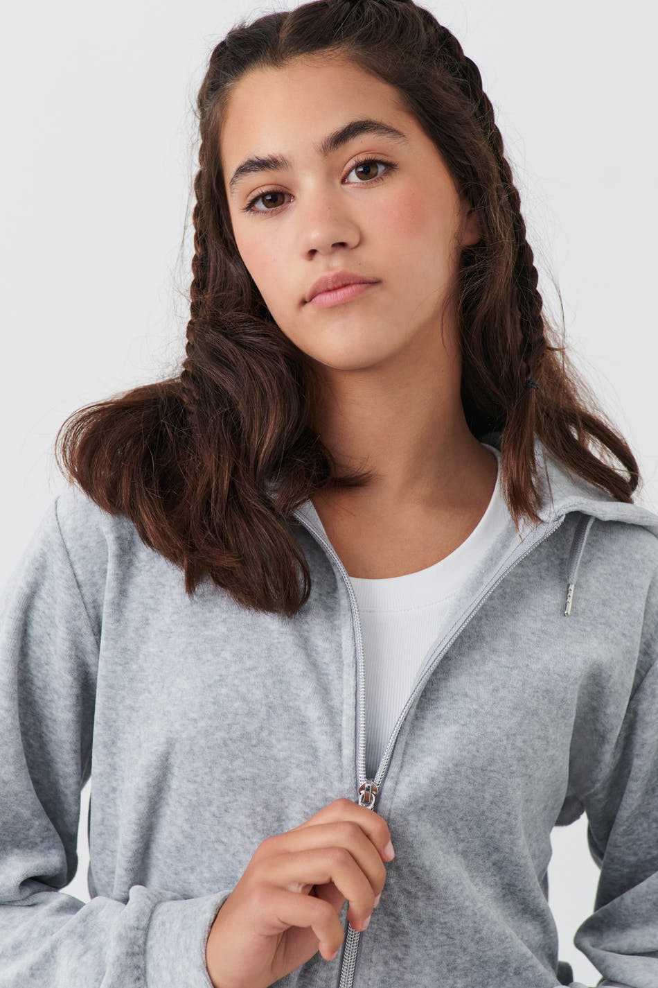 Y velour zip hoodie