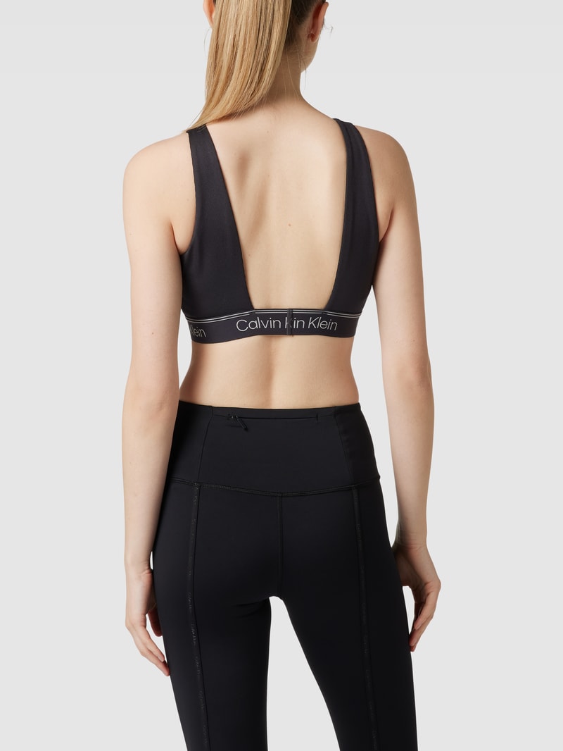 Bustier in Ripp-Optik in schwarz