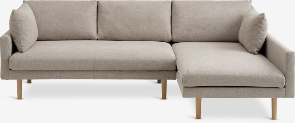 HVIDBJERG Sofa med sjeselong HVIDBJERG sandfarge