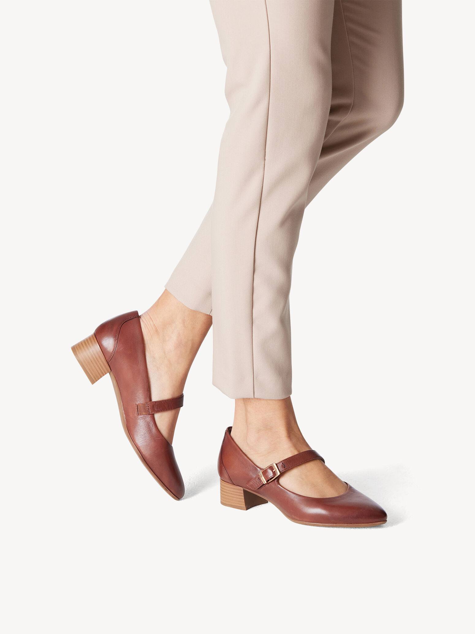 Escarpin en cuir - marron