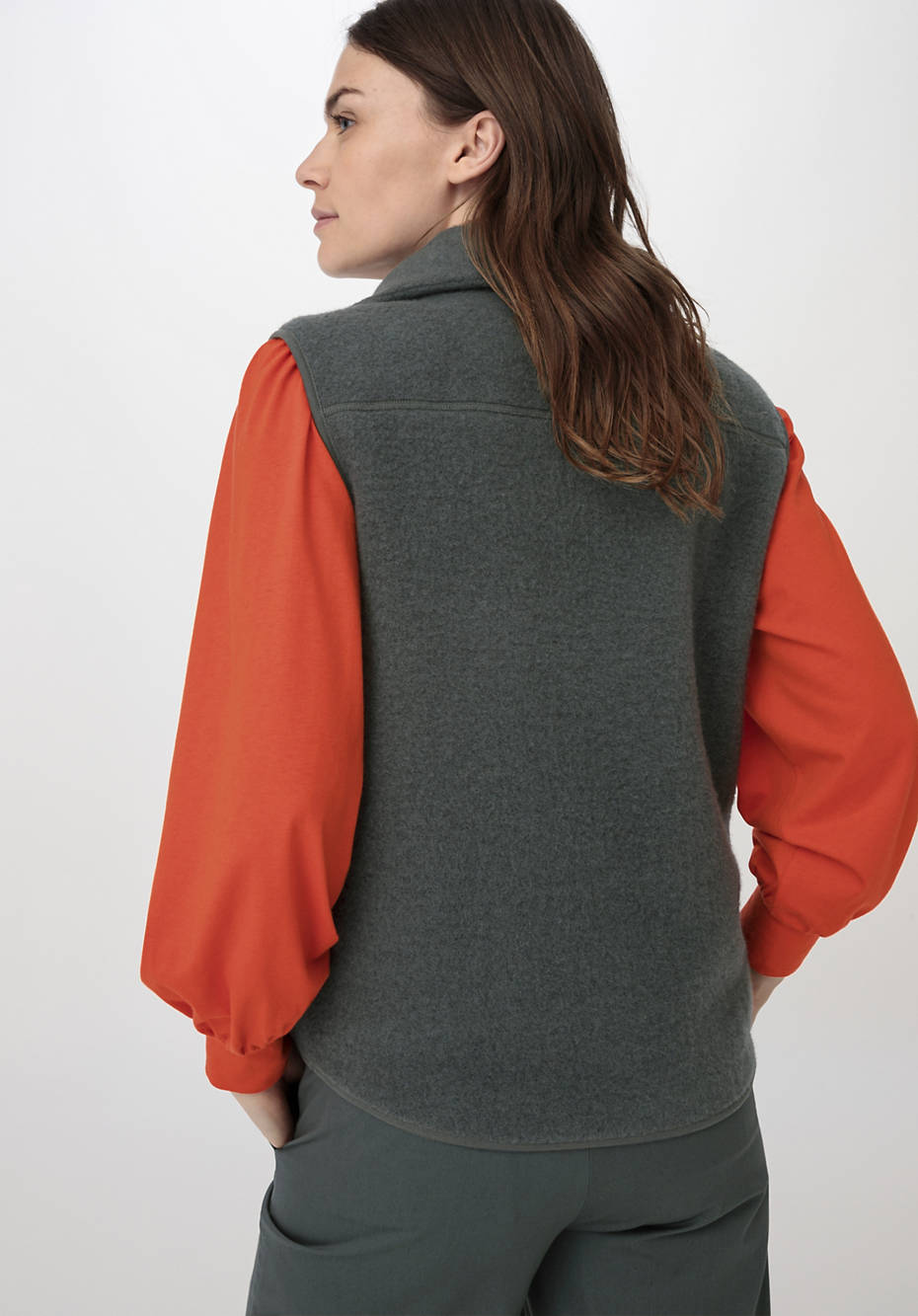 Wollfleece Weste aus reiner Bio-Merinowolle