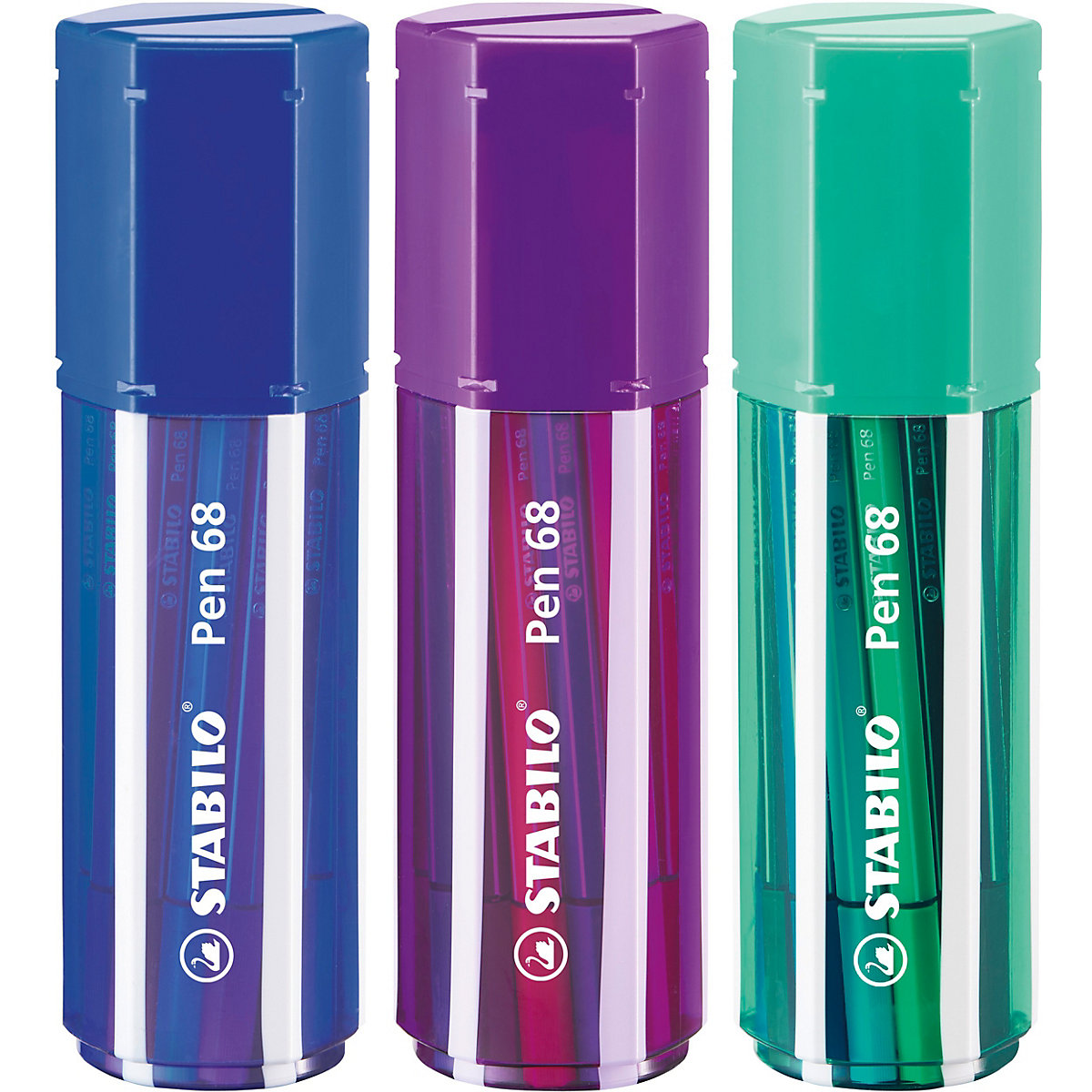 Premium-Filzstifte Pen 68, 20 Farben in Big Pen Box farblich sortiert