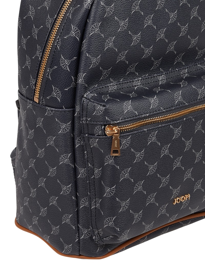 Rucksack mit Logo-Muster Modell 'Salome' in dunkelblau