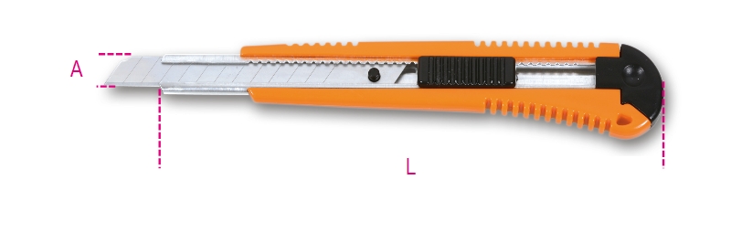 Beta 017700025 1770A 9mm odlamovací čepel s automatickým zamykáním, 3 náhradní čepele