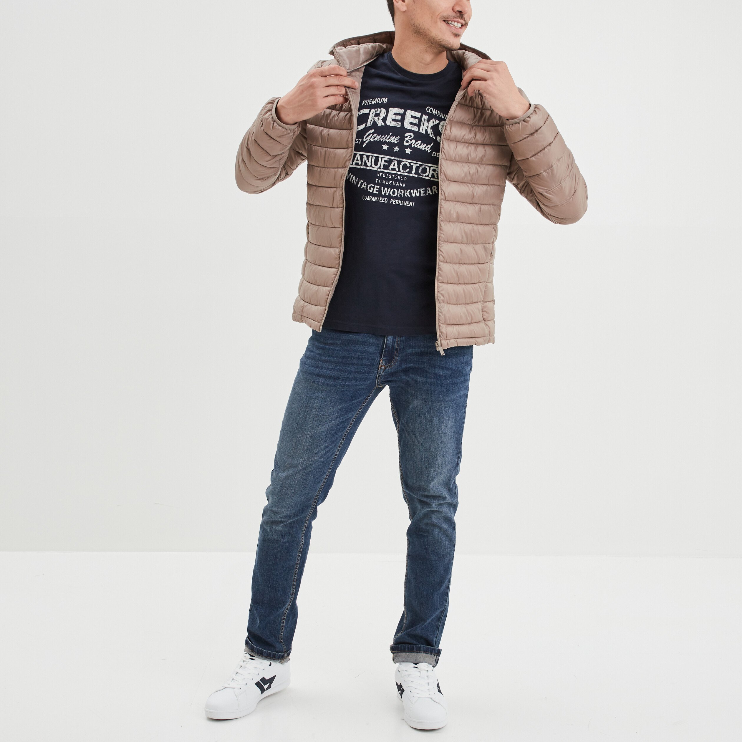 T-shirt droit manches courtes Creeks bleu foncé homme | La Halle