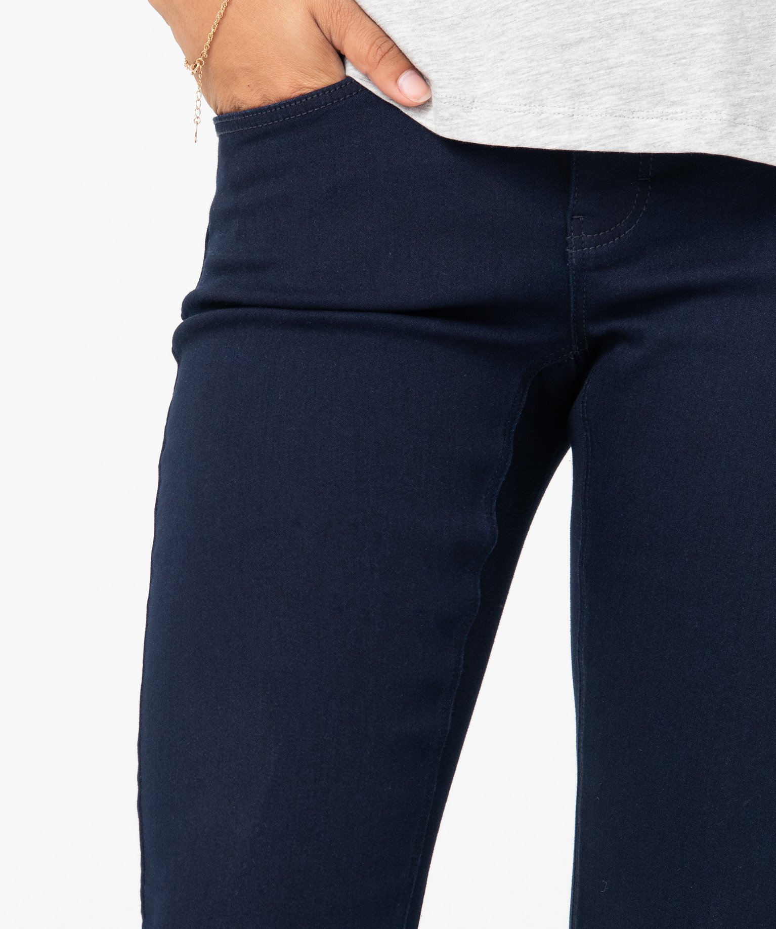 Jean femme coupe Regular taille normale blue black | GEMO