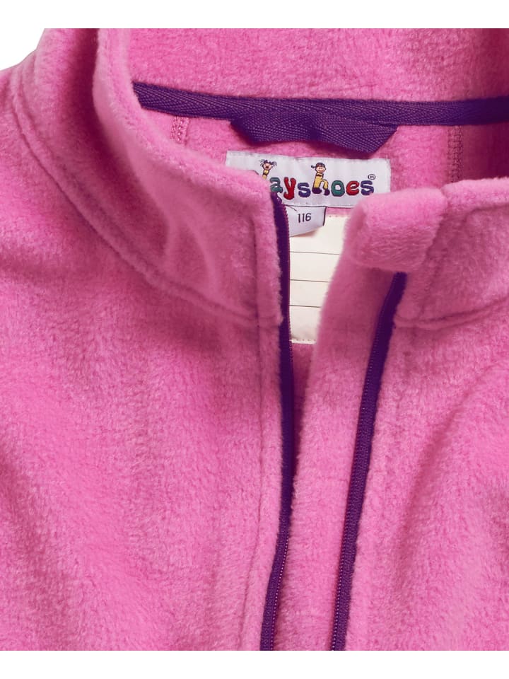 Playshoes Fleece-Weste farbig abgesetzt in Pink günstig kaufen