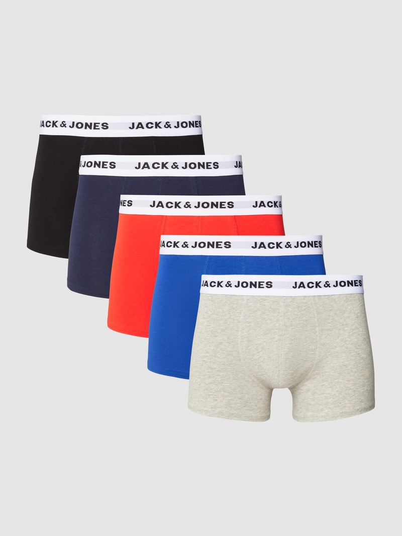 Trunks mit elastischem Label-Bund im 5er-Pack in rot