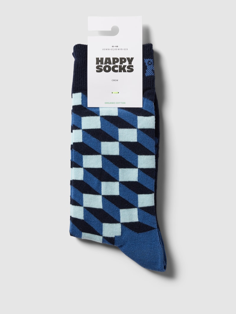 Socken mit Allover-Muster Modell 'Filled Optic' in hellblau